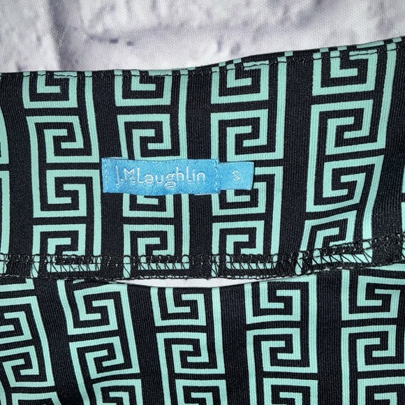 J. Mclaughlin Size Small Sheath Dress Green Black Nylon Blend - Picture 2 of 6